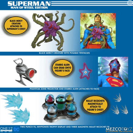 Superman: Man of Steel Edition One: 12 Collective Action Figure/ Mezco - Geekstationcollectibles