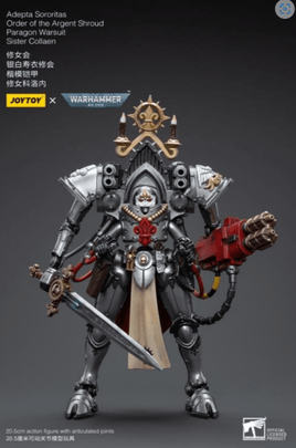 Joy Toy Warhammer 40,000 Adepta Sororitas Argent Shroud Paragon Warsuit Sister Collaen 1:18 Scale Action Figure/ Joy Toy