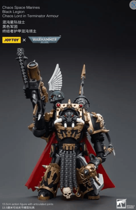 Joy Toy Warhammer 40,000 Chaos Space Marines Black Legion Chaos Lord in Terminator Armor 1:18 Scale Action Figure/ Joy Toy