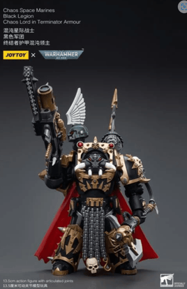 Joy Toy Warhammer 40,000 Chaos Space Marines Black Legion Chaos Lord in Terminator Armor 1:18 Scale Action Figure/ Joy Toy