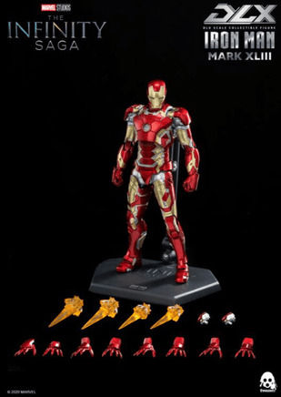 Avengers: Infinity Saga Iron Man Mark 43 DLX 1:12 Scale Action Figure By Threezero - Geekstationcollectibles