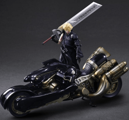Final Fantasy Vll: Advent Children Cloud Strife Play Arts Kai Action Figure and Fenrir Vehicle Set Bye Square Enix - Geekstationcollectibles