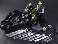 Final Fantasy Vll: Advent Children Cloud Strife Play Arts Kai Action Figure and Fenrir Vehicle Set Bye Square Enix - Geekstationcollectibles